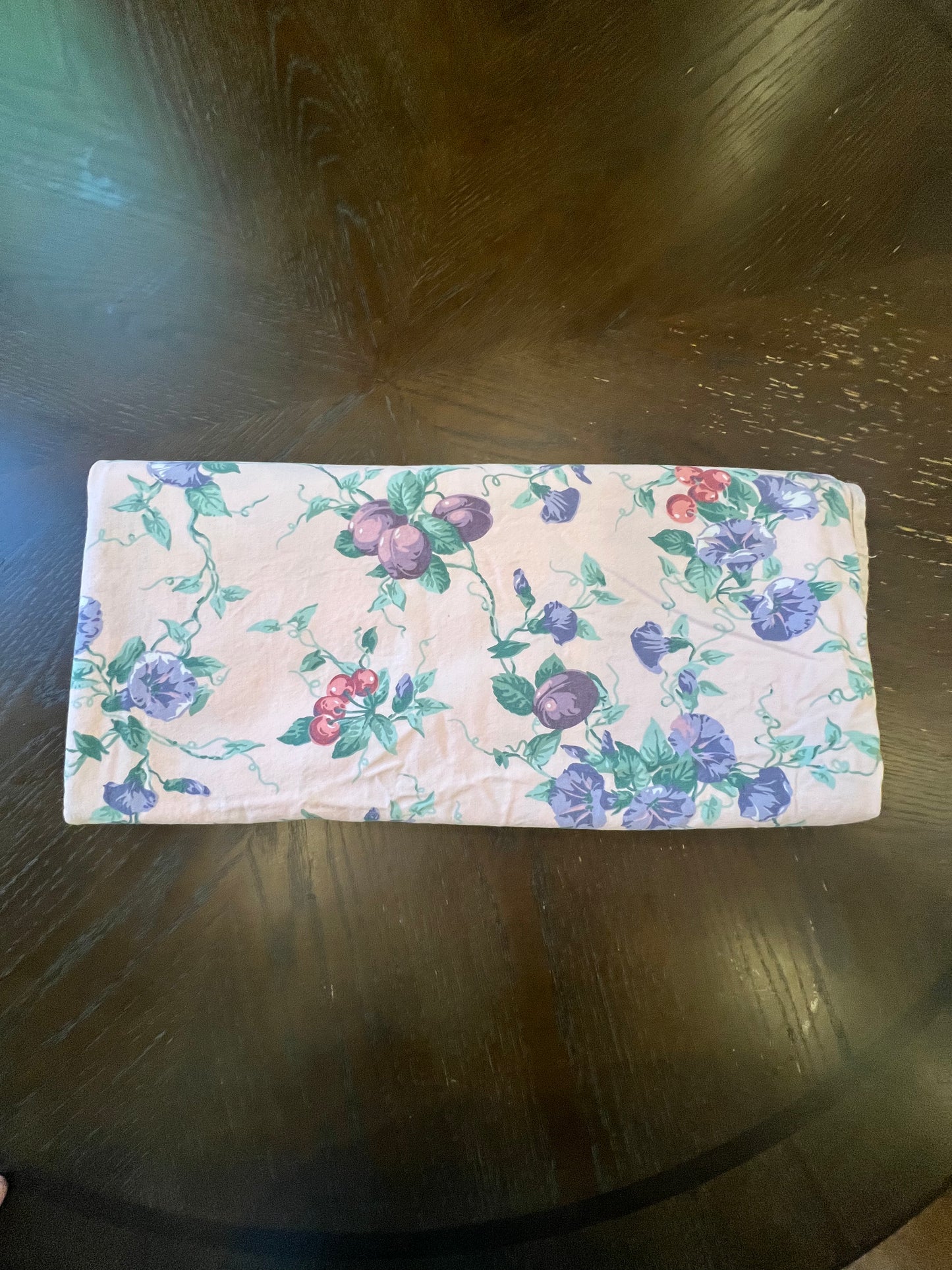 KB Vintage Fruit & Floral Oversized Hemstitched Cotton Tablecloth