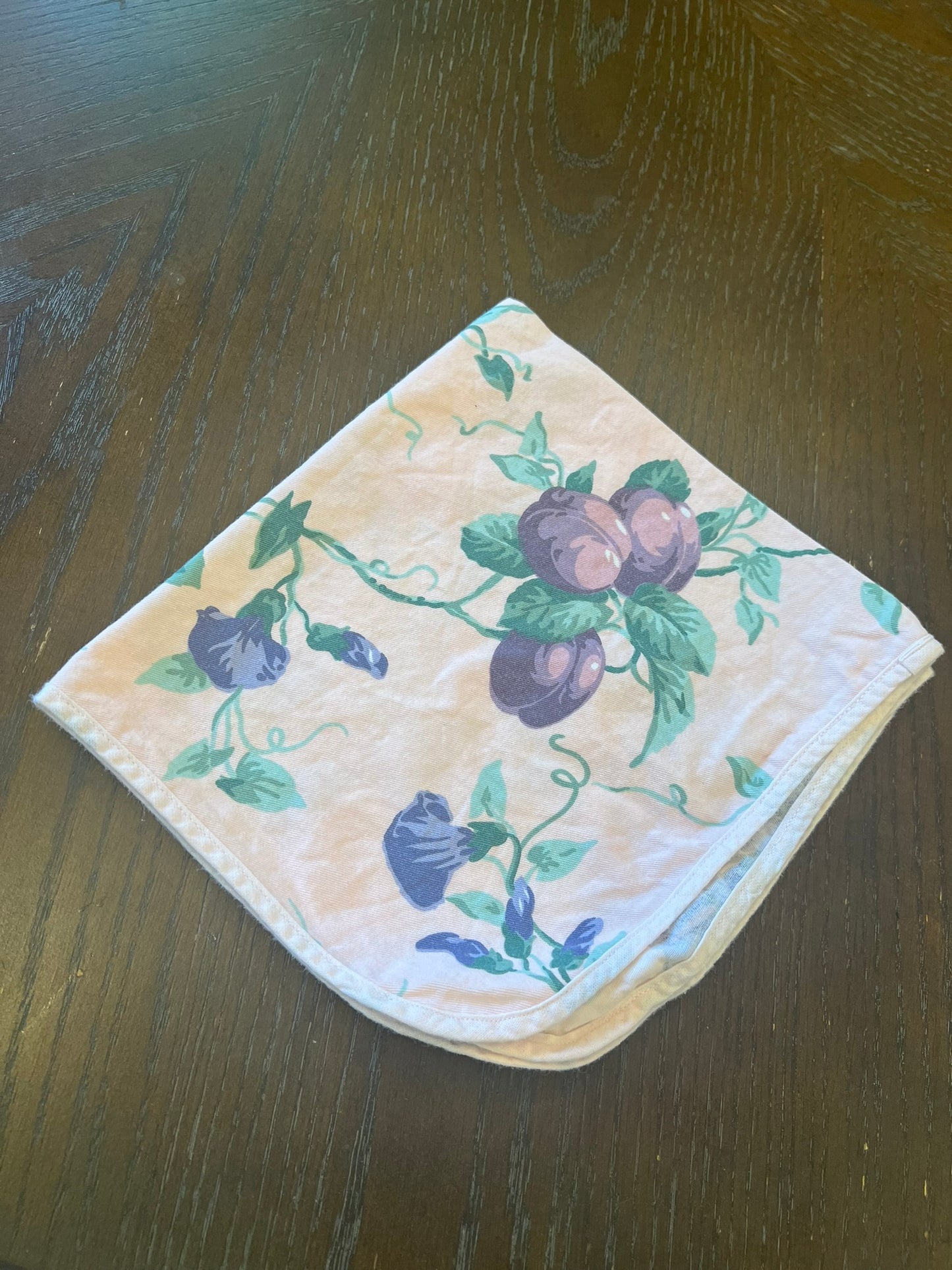 KB Vintage Fruit & Floral Cotton Napkins – Set of 4
