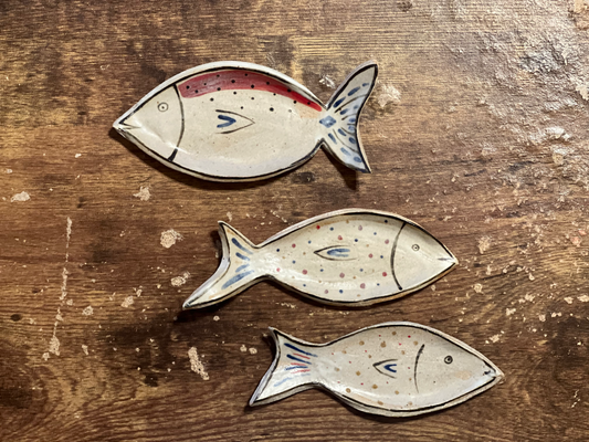 Rachel Pally Hand-Painted Fish Dish