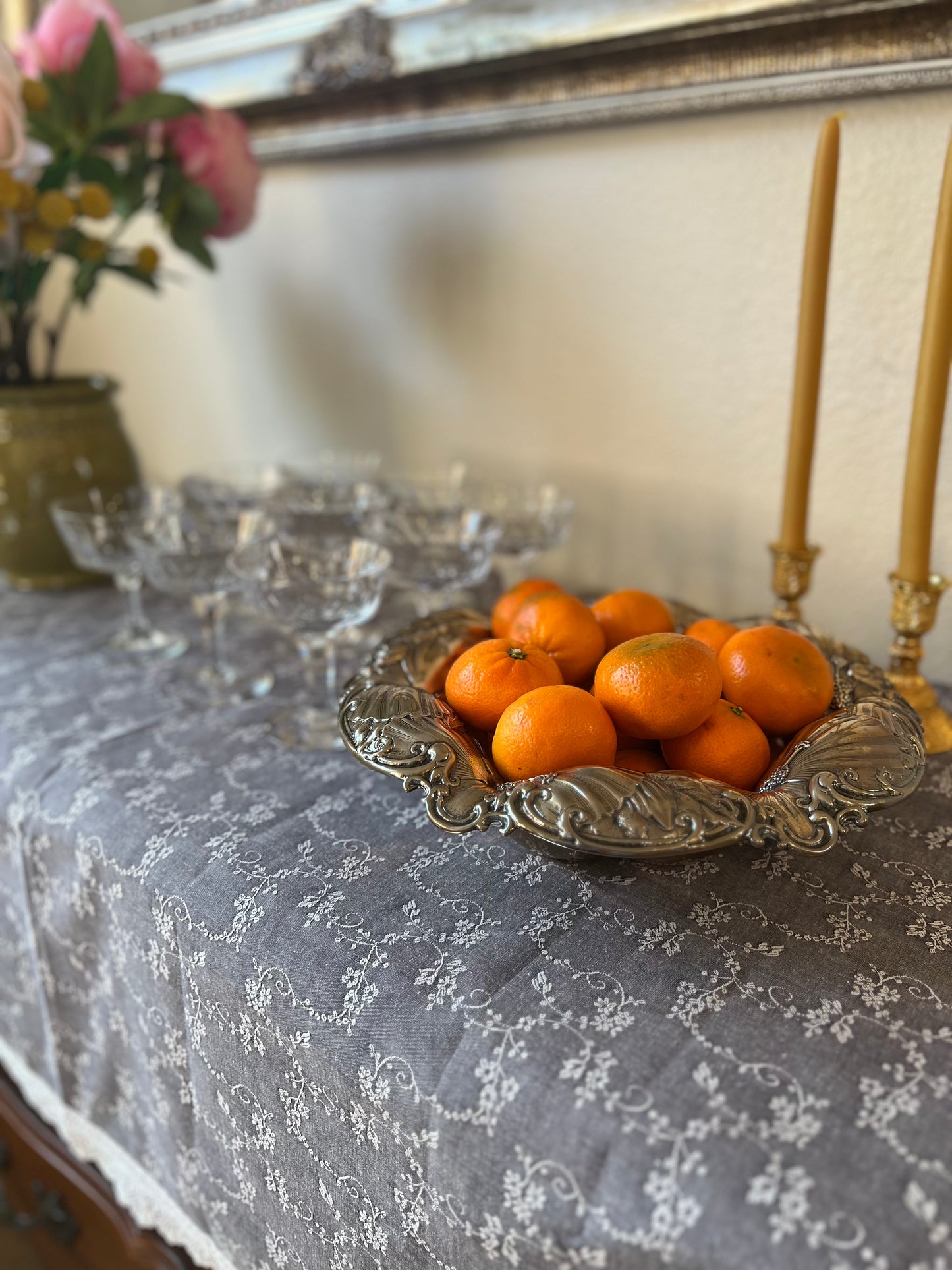 Augusta Lace Tablecloth - Manor